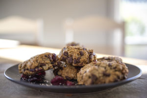 Gluten Free Cranberry and Cacao Chip Oat Cookies