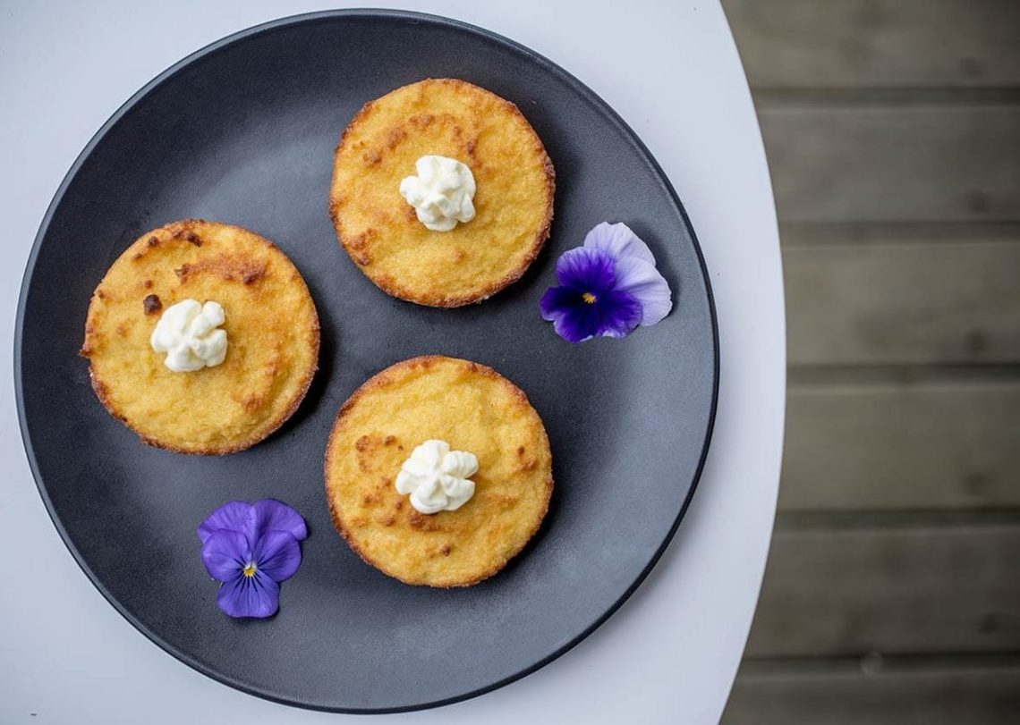 lemon almond and coconut cakes with coconut whipped cream - gluten free, dairy free and refined sugar free
