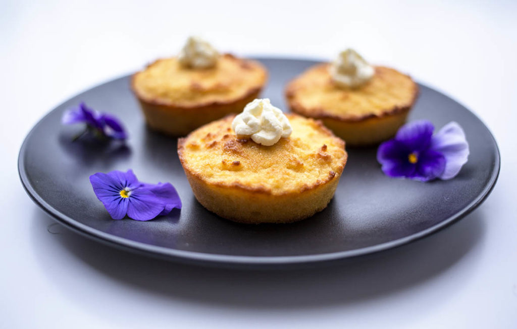 ]These mini lemon coconut cakes with whipped coconut cream are the perfect little treat! They are so simple to make and can be whipped up pretty quickly. Paleo, gluten free, grain free and dairy free. #glutenfreerecipes #grainfree #lemoncake #paleodessert #dairyfree #paleo #glutenfree