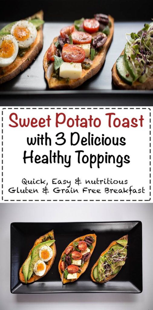 Sweet Potato Toast with 3 Delicious Healthy Toppings. So quick, easy and tasty. These is a nutritious alternative to toast perfect if you are on a gluten free or grain free diet and not only is affordable but fills you up nicely.