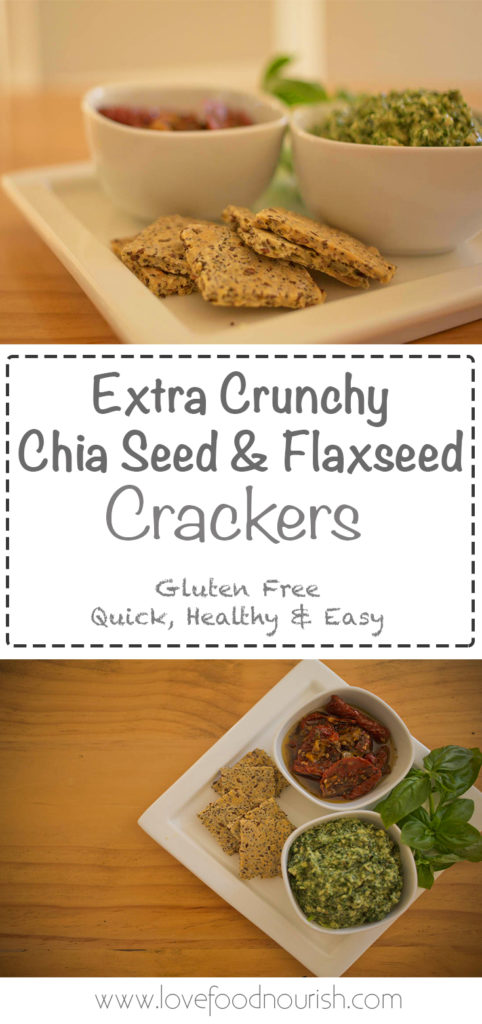 These delicious gluten free crackers have extra crunch and taste so good with your favourite pesto or dip.