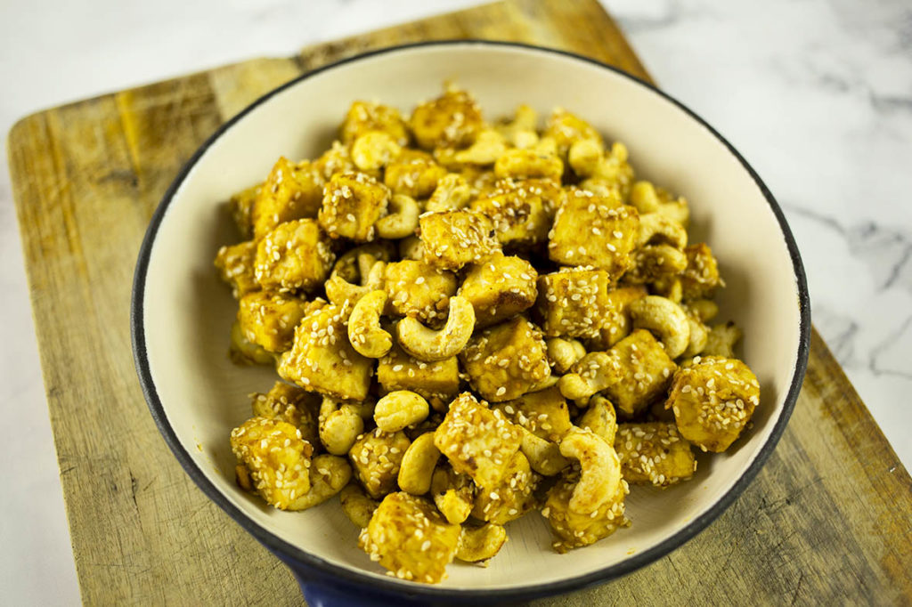 Marinated Tempeh and Cashew Nuts