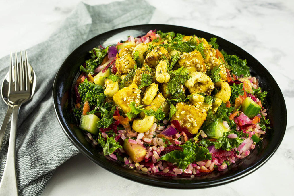 Tempeh Salad Rice Bowl