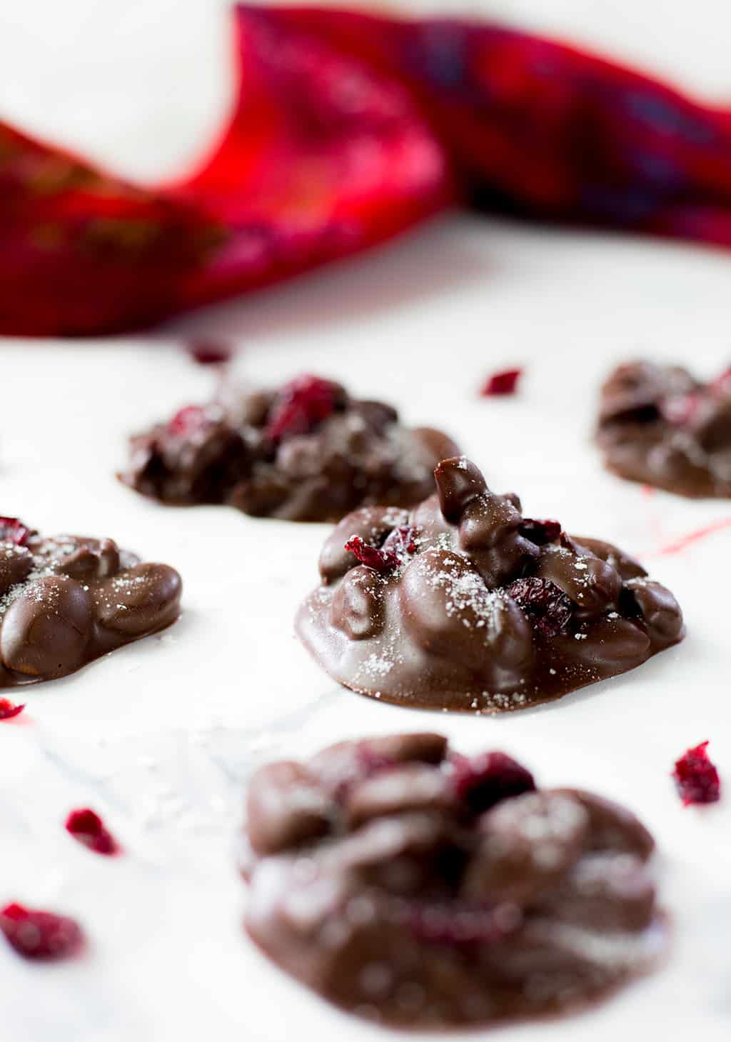 Chocolate Clusters with Cranberries 