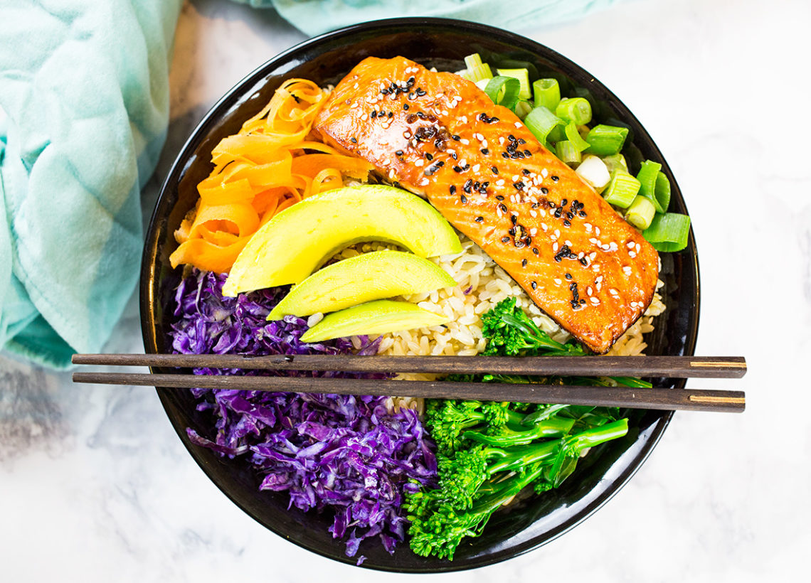 Teriyaki Salmon Bowl (Gluten Free) Love Food Nourish