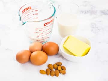 Photo of various food intolerance dairy, nuts & eggs