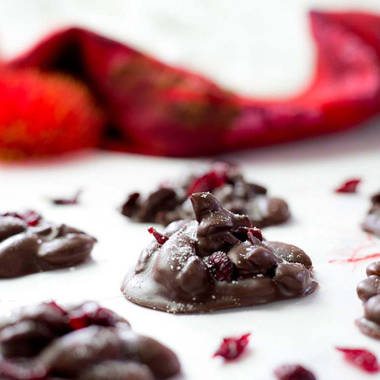 Chocolate Almond & Cranberry Clusters