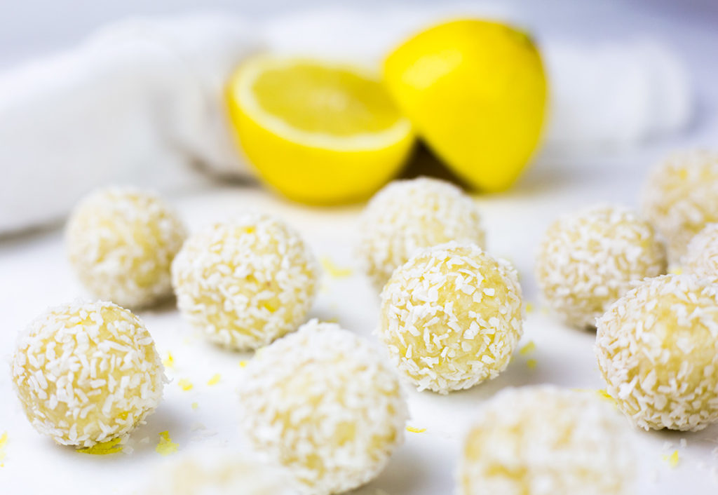 Creamy Lemon Coconut Bliss Balls (Paleo) - Love Food Nourish