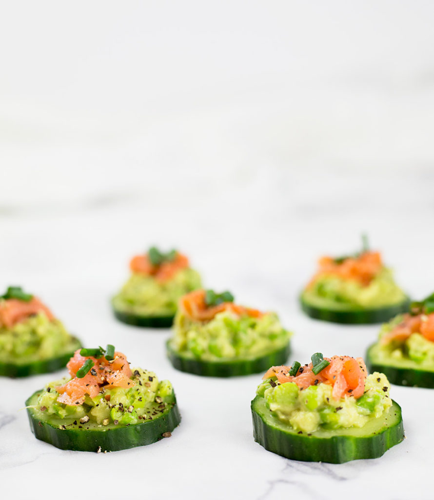 Smoked Salmon Cream Cheese Cucumber Bites - A Fork's Tale