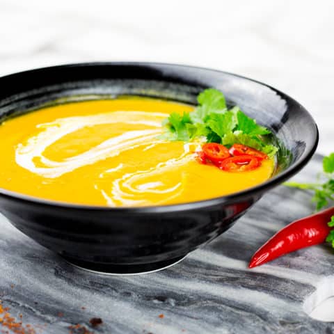 Thai Butternut Squash Soup with Coconut Milk (Vegan)