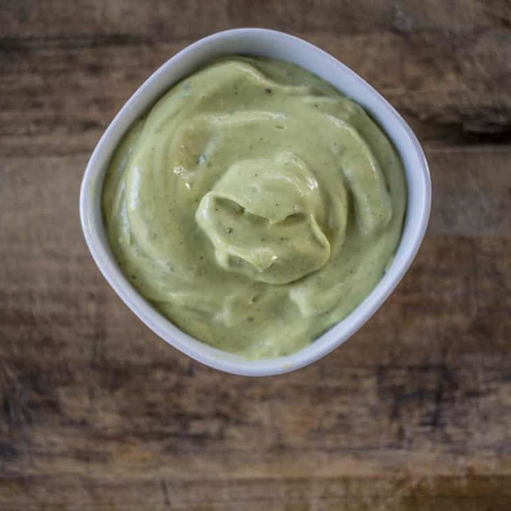 Creamy Dairy Free Avocado Sauce