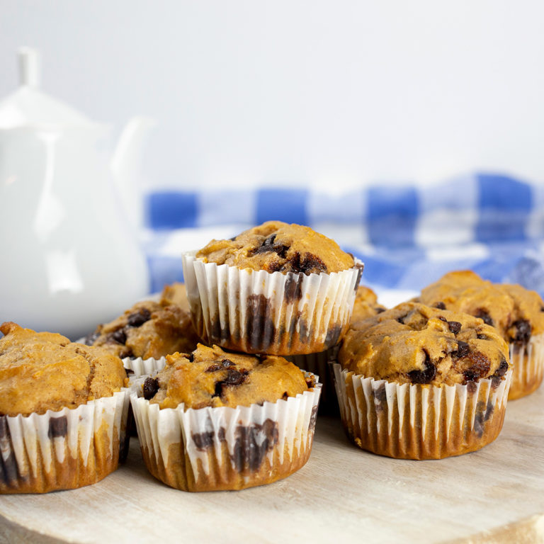 Sweet Potato Chocolate Chip Muffins (G.F)