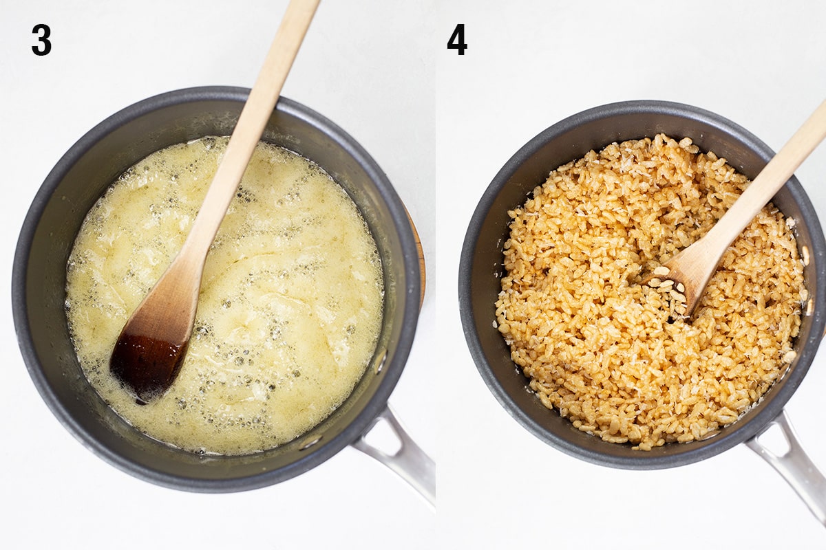 Rice Bubble Slice with Honey & Coconut Love Food Nourish