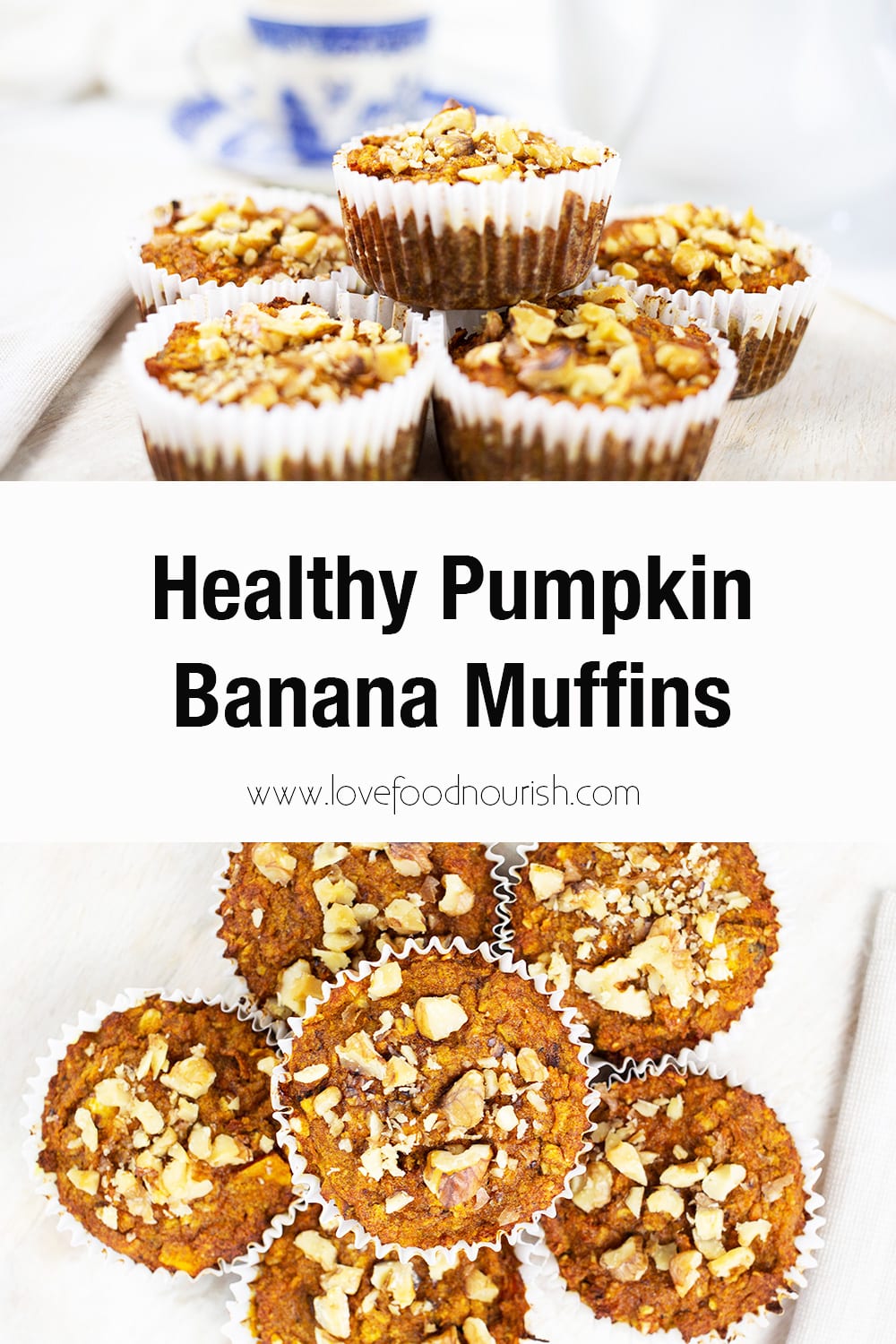 Healthy Pumpkin Banana Muffins - Love Food Nourish