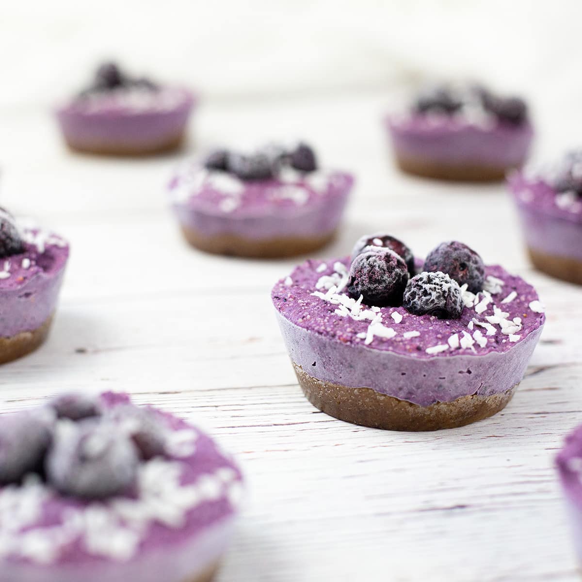 Mini Blueberry Cheesecakes - Salty Ginger